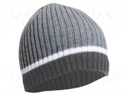 Beanie; furlined; grey-white; acrylic; Size: 57-61; 420g/m2 LAHTI PRO