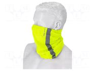 All-purpose tube scarf; flexible; yellow; microfibre polyester LAHTI PRO