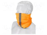 All-purpose tube scarf; flexible; orange; microfibre polyester LAHTI PRO