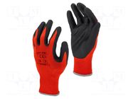 Protective gloves; Size: 10; red-black; tag LAHTI PRO