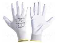 Protective gloves; Size: 8; white; ESD; tag LAHTI PRO
