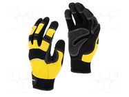 Protective gloves; Size: 9; black/yellow; tag LAHTI PRO
