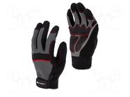 Protective gloves; Size: 9; black-grey; tag LAHTI PRO