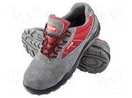 Shoes; Size: 45; grey-red; chamois; slip; with metal toecap LAHTI PRO