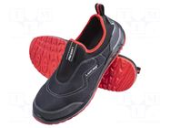 Shoes; Size: 47; black-red; knitwear; slip; with metal toecap LAHTI PRO