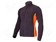Fleece sweatshirt; Size: S; graphite-orange; 290g/m2 LAHTI PRO