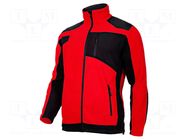 Fleece sweatshirt; Size: S; red-black; strengthened construction LAHTI PRO