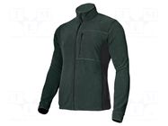 Fleece sweatshirt; Size: M; green-black; 290g/m2 LAHTI PRO