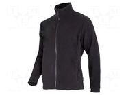 Fleece sweatshirt; Size: M; black; 250g/m2 LAHTI PRO