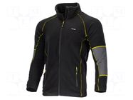 Fleece sweatshirt; Size: XL; black; STRETCH; 290g/m2 LAHTI PRO