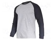 Long-sleeved t-shirt; Size: S; grey-black; 190g/m2 LAHTI PRO