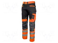 Dungarees; Size: S; black-orange; warning; 270g/m2 LAHTI PRO