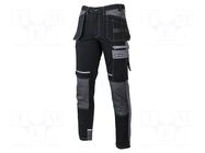 Dungarees; Size: XXXL; black-grey; strengthened construction LAHTI PRO