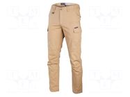Dungarees; Size: S; beige; slim-fit; 220g/m2; combat trousers LAHTI PRO