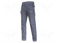 Dungarees; Size: XL; grey; slim-fit; 255g/m2; combat trousers LAHTI PRO
