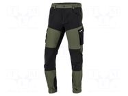 Dungarees; Size: M; green-black; STRETCH; 240g/m2 LAHTI PRO