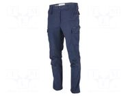 Dungarees; Size: XL; navy blue; slim-fit; 220g/m2; combat trousers LAHTI PRO