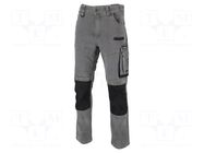 Dungarees; Size: XXL; grey; slim-fit,strengthened construction LAHTI PRO