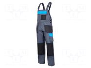 Dungarees; Size: 2L,54; grey-blue; 190g/m2; bib pants LAHTI PRO