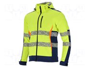 Soft-shell jacket; Size: XXL; yellow; without a hood,warning LAHTI PRO