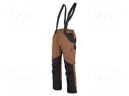 Dungarees; Size: L; brown-black; on suspenders,furlined; 200g/m2 LAHTI PRO