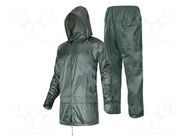 Rainproof set; Size: M; green; Kit: jacket,pants LAHTI PRO