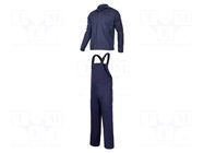 Welding clothes; Size: XXL (C); Protection class: 1; navy blue LAHTI PRO