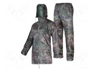 Rainproof set; Size: M; camo; Kit: jacket,pants LAHTI PRO