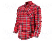 Shirt; Size: M; red-navy blue; flannel,furlined; 170g/m2 LAHTI PRO