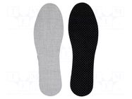 Inserts for shoes; Size: 42; grey-black; cotton,latex; 3mm; 10set LAHTI PRO