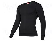 Long-sleeved t-shirt; Size: XL; black; furlined; 220g/m2 LAHTI PRO