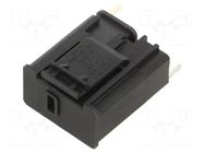 Fuse holder; 5x20mm; snap-fastener; black; Fusedrawer 3; ways: 2 SCHURTER