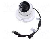 Camera: CCTV IP; Dim: Ø121.9x99.1mm; white-black; -40÷60°C; IP67 DAHUA