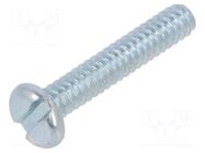 Screw; UNC6-32x19.1; Head: cheese head; slotted; steel; zinc KEYSTONE