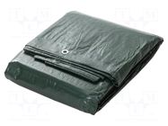 Tarpaulin; L: 8m; Width: 5m; green; with metal rings; 90g/m2; 40m2 SOLID TOOLS