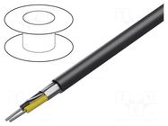 Wire; Twinax; 2x22AWG; outdoor; stranded; Cu; Insulation: PVC; black BELDEN