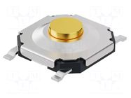 Microswitch TACT; SPST-NO; Pos: 2; 50mA/12VDC; SMT; 2.45N; 1.6mm GCT