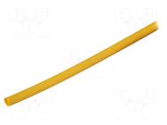 Heat shrink sleeve; thin walled,flexible; 2: 1; 4.8mm; yellow HELLERMANNTYTON
