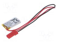 Re-battery: Li-Po; 3.7V; 50mAh; cables,JST SYP-02T-1 socket AKYGA BATTERY