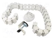 Wiring duct; flexible; white; W: 129mm; L: 1347mm LOGILINK