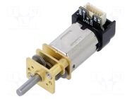 Motor: DC; with gearbox; LP; 6VDC; 1.6A; Shaft: D spring; 590rpm POLOLU