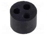Insert for gland; 4mm; M16; IP68; NBR caoutchouc; Holes no: 3 HELUKABEL