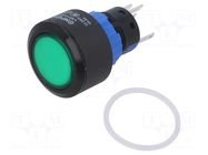 Switch: push-button; Pos: 2; SPDT; 0.5A/220VAC; 1A/24VDC; ON-(ON) ONPOW