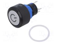 Switch: push-button; Pos: 2; SPDT; 0.5A/220VAC; 1A/24VDC; ON-(ON) ONPOW