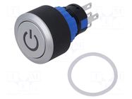 Switch: push-button; Pos: 2; SPDT; 0.5A/220VAC; 1A/24VDC; ON-(ON) ONPOW