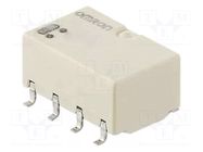 Relay: electromagnetic; DPDT; Ucoil: 5VDC; Icontacts max: 1A; G6K OMRON Electronic Components
