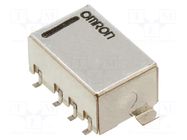 Relay: electromagnetic; DPDT; Ucoil: 5VDC; Icontacts max: 1A; G6KU OMRON Electronic Components