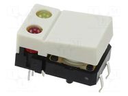 Switch: keypad; Pos: 2; SPST-NO; 0.05A/24VDC; ivory; LED; red/yellow OMRON Electronic Components