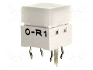 Switch: keypad; Pos: 2; SPST-NO; 0.05A/24VDC; white; LED; red; THT OMRON Electronic Components