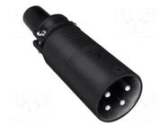 Connector: loudspeaker; plug; male; PIN: 5; for cable; 20A; 200V AMPHENOL